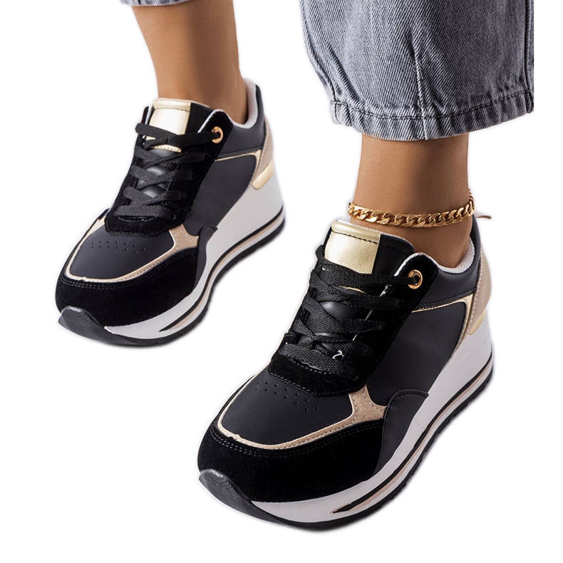 Tenisi negri cu pană de la Harvé negru