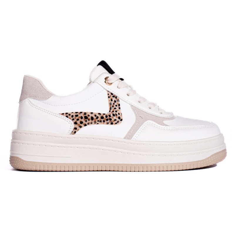 Adidași Shelovet cu talpă groasă alb