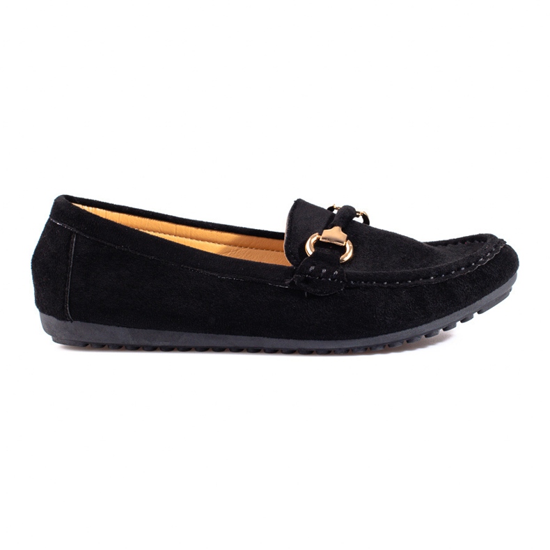 Mocasini de dama de piele intoarsa neagra Shelovet negru