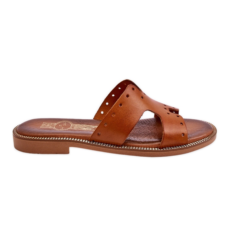 Lemar Sandale Damă Cu Decupaje Decorative Maro Emily