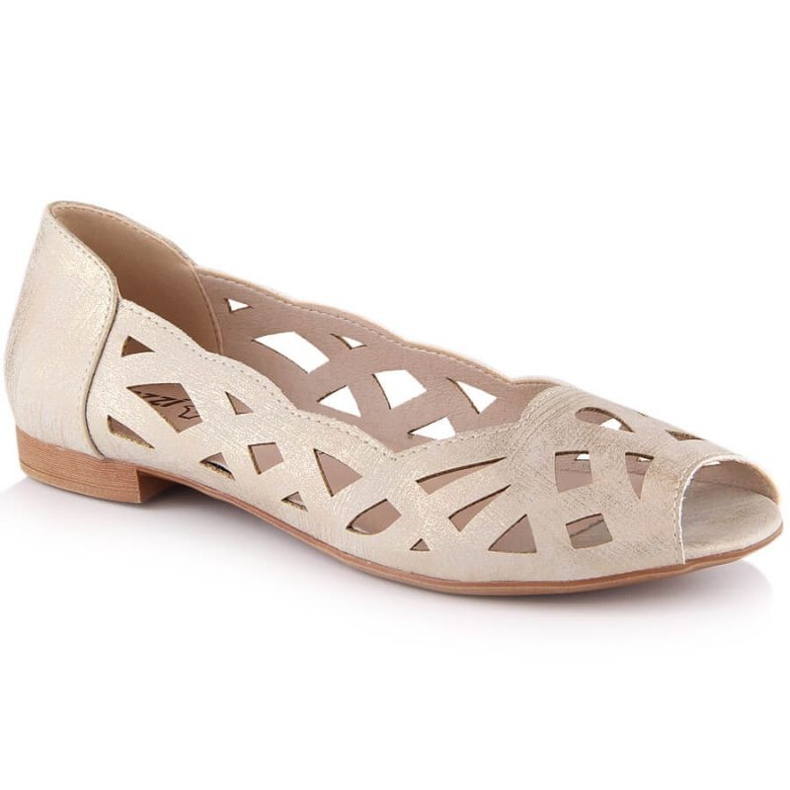 Pantofi ajurati Jezzi W ASA136-8 de aur