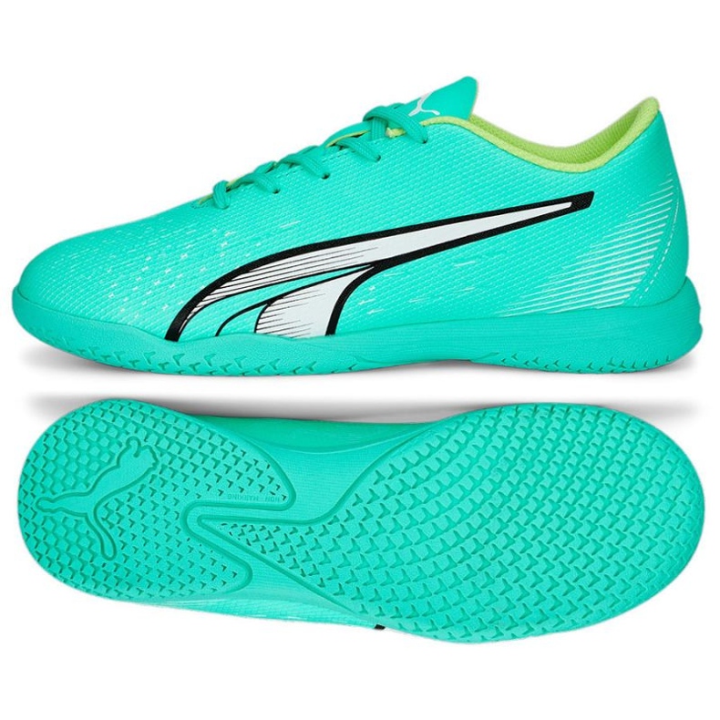 Pantofi de fotbal Puma Ultra Play It Jr 107237 01 verde verde