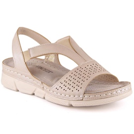 Sandale confortabile slip-on Vinceza W 2237 bej