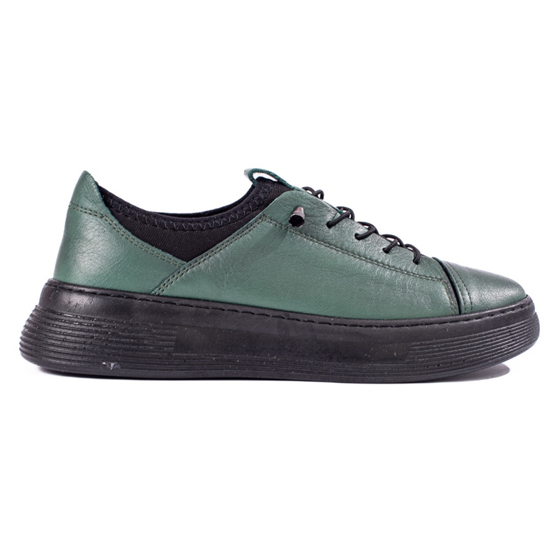 Pantofi de dama din piele verde T.Sokolski