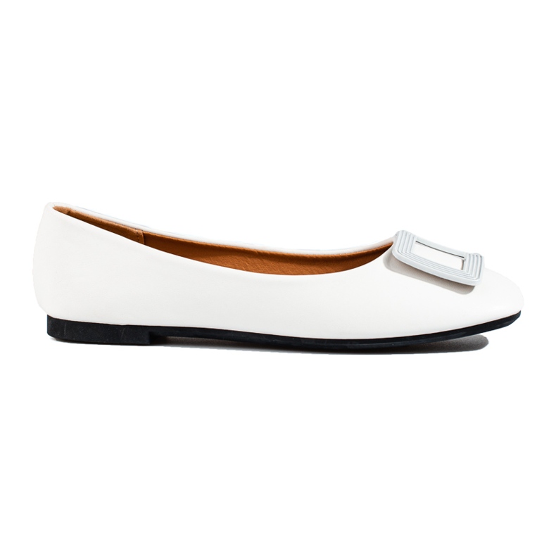 Balerini albi de dama cu decor Shelovet