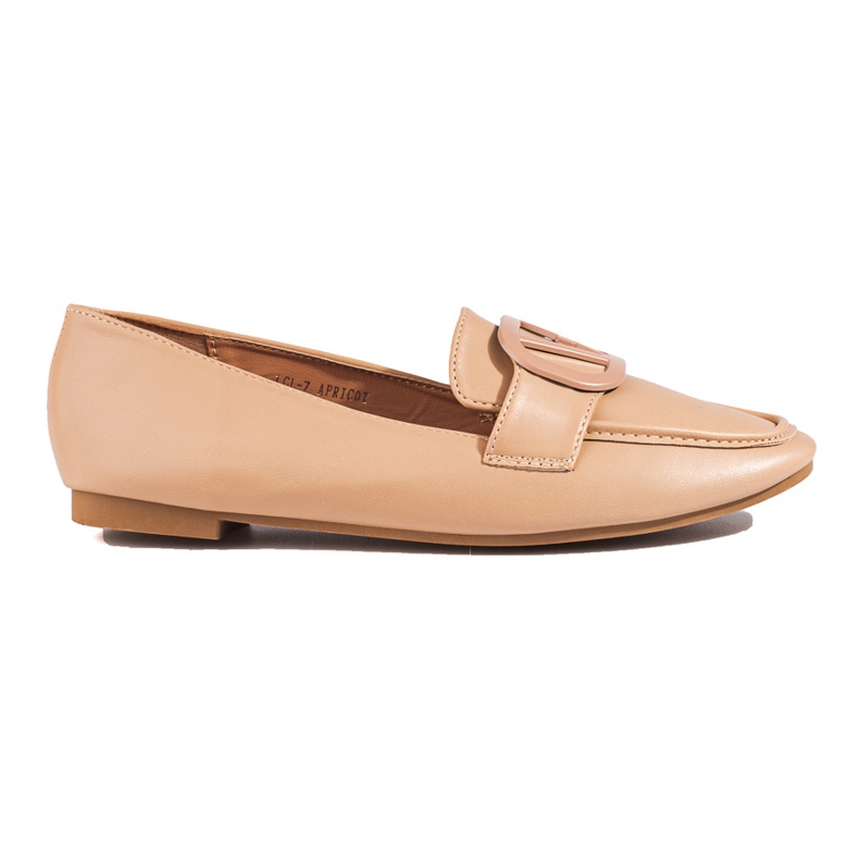 Mocasini slip-on Shelovet de dama bej