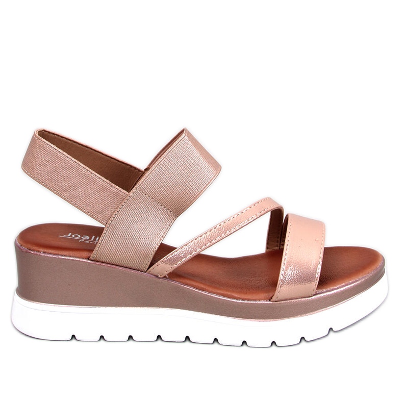 BM Sandale cu pană Carlton Champagne roz BM Sandale cu pană Carlton Champagne roz