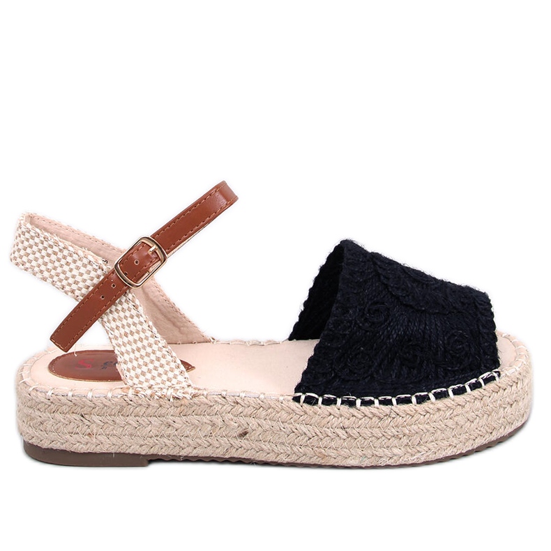 Sandale espadrile Boho Ingram negre negru