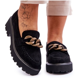 Mocasini dama din piele intoarsa S.Barski HX52-222 Negru Mocasini dama din piele intoarsa S.Barski HX52-222 Negru