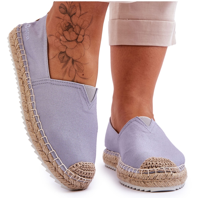 Espadrile cu talpă împletită Big Star HH274497 Albastru deschis