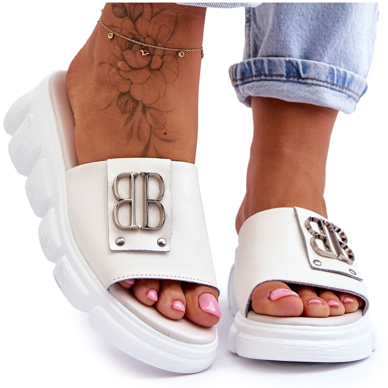 Vinceza Papuci De Damă Platformă Cu Decor Bej Monroe