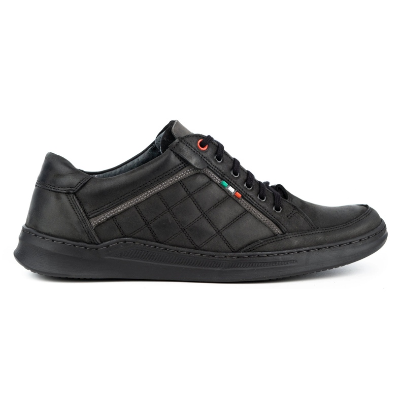 Olivier Pantofi casual barbati din piele 297GT negru