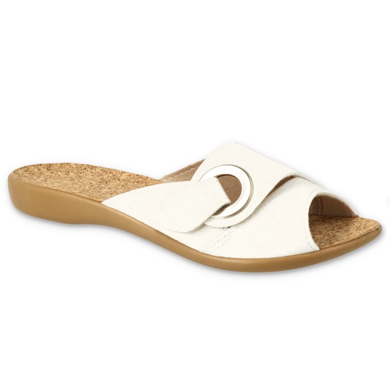 BEFADO pentru femei papuci insert de plută 265d028 alb