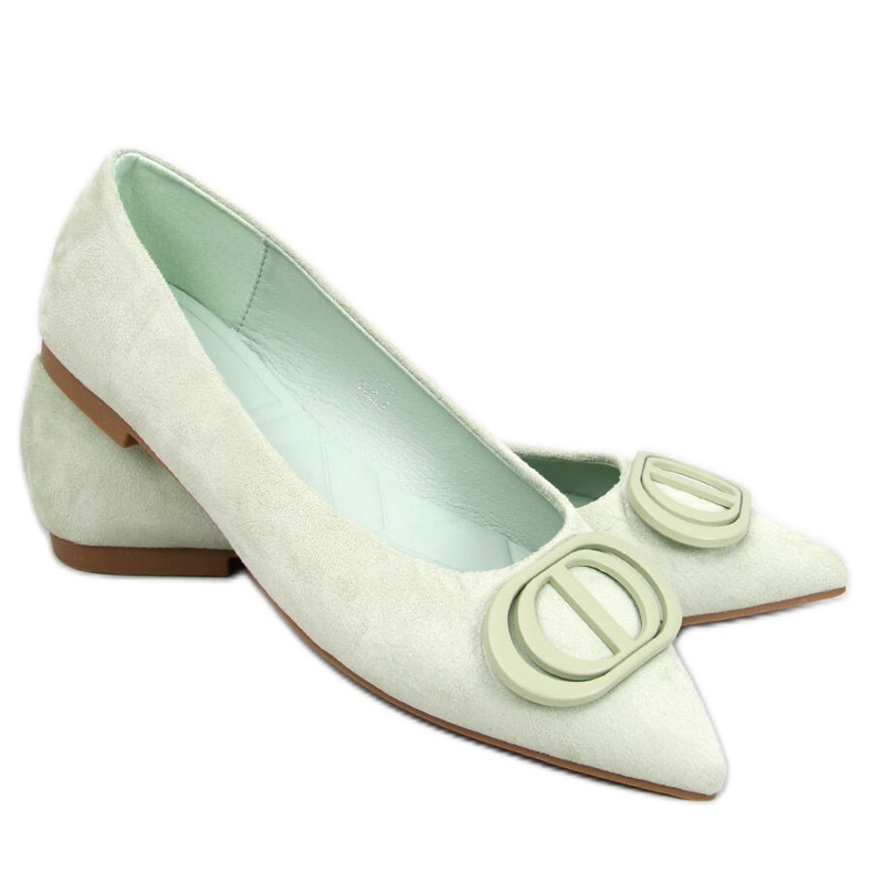 Balerini Arte Green cu vârf migdalat verde Balerini Arte Green cu vârf migdalat verde