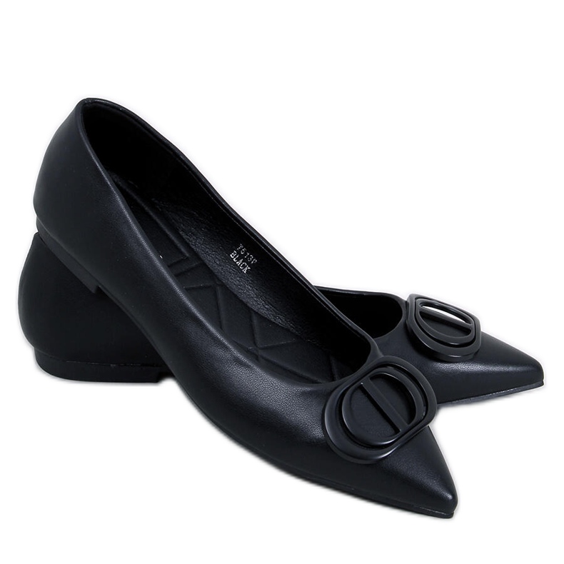 Balerini Falana Black Almond Toe negru Balerini Falana Black Almond Toe negru