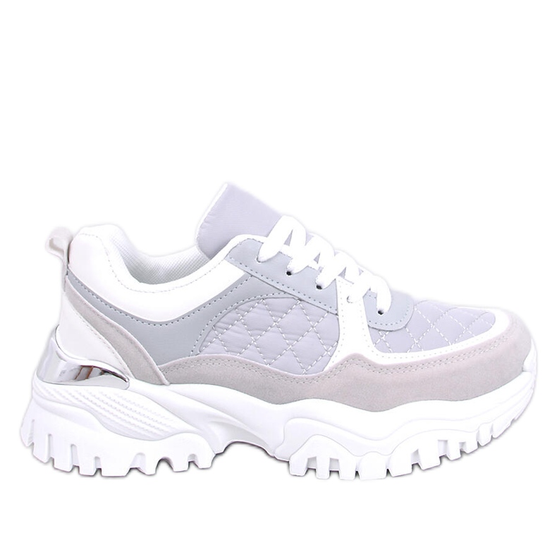 Tenisi Ortega gri cu pană violet Tenisi Ortega gri cu pană violet