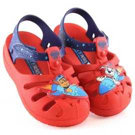 Sandale confortabile pentru copii cu parfum roșu Paw Patrol Zaxy JJ385044 01GR22BR roşu