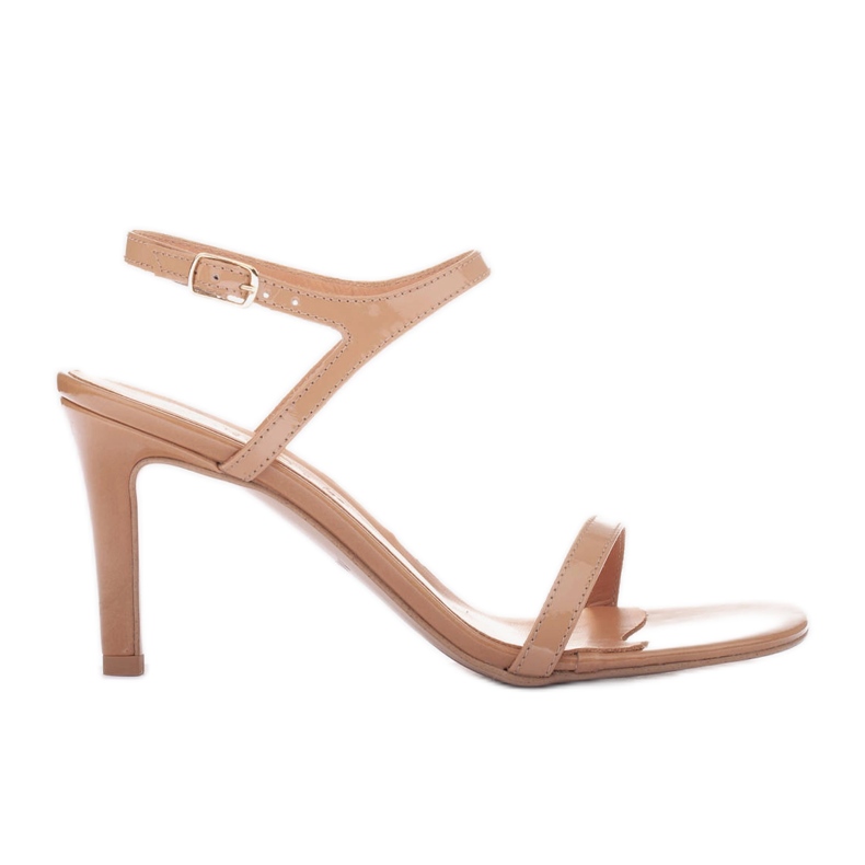 Marco Shoes Sandale cu toc înalt maro