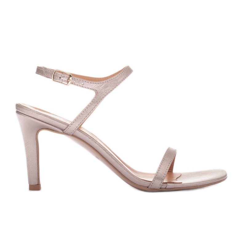 Marco Shoes Sandale cu toc înalt de aur