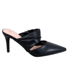 Charisse Sandale negre cu toc stiletto negru