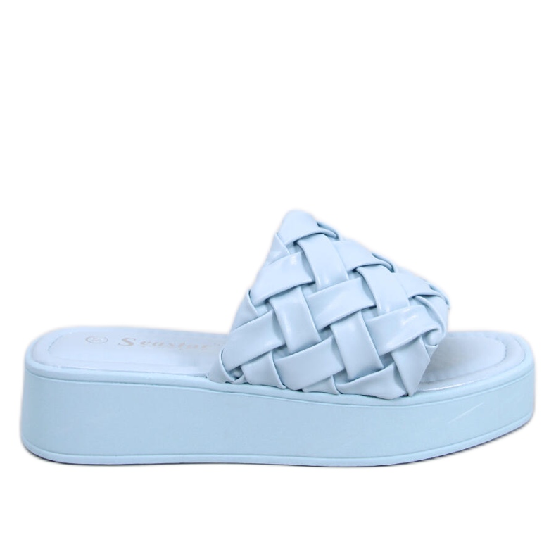 BM Sandale cu pană Inaba Blue albastru BM Sandale cu pană Inaba Blue albastru