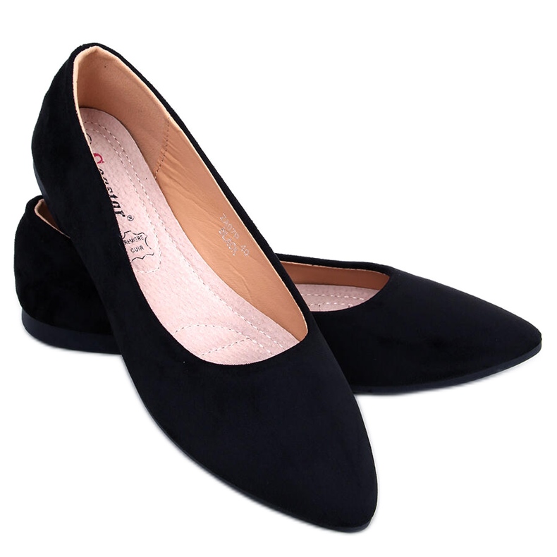 Seastar Balerini cu inserție din piele Keys Black negru Seastar Balerini cu inserție din piele Keys Black negru