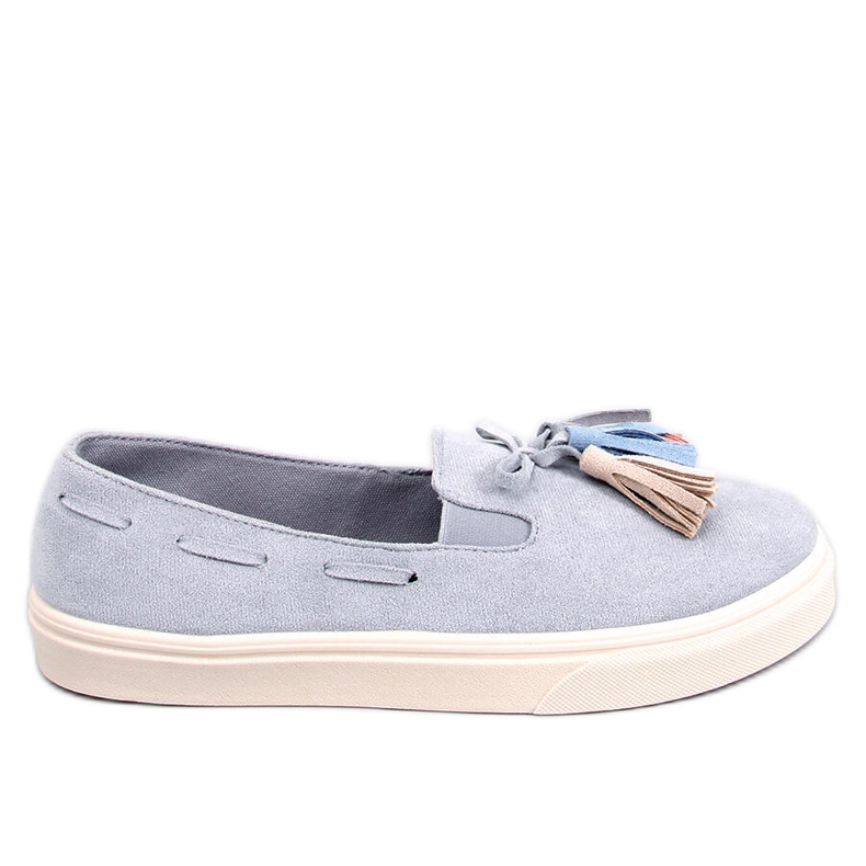 Adidași de primăvară Salma Grey cu ciucuri gri