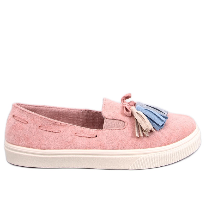 Adidași de primăvară cu franjuri Salma Pink roz