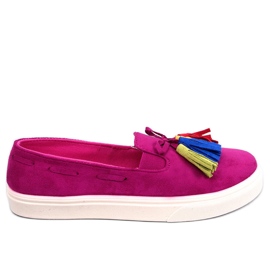 Tenisi de primavara Salma Fuchsia cu ciucuri roz Tenisi de primavara Salma Fuchsia cu ciucuri roz