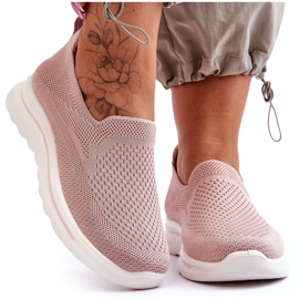 Pantofi de damă din material textil cu slip-on Adiora roz