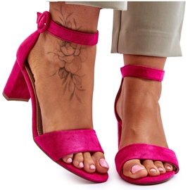 EVento Sandale pentru femei pe Suede Post Fuchsja 20SD98-1617 Lexi roz EVento Sandale pentru femei pe Suede Post Fuchsja 20SD98-1617 Lexi roz
