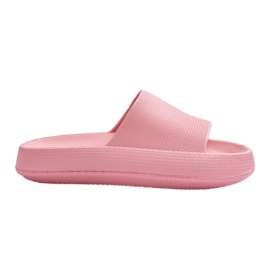 Flip-flops ușoare la modă pe o talpă masivă roz Rebel