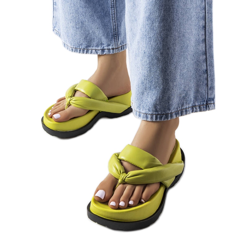 Sandale cu platformă verzi de la Lachapelle verde