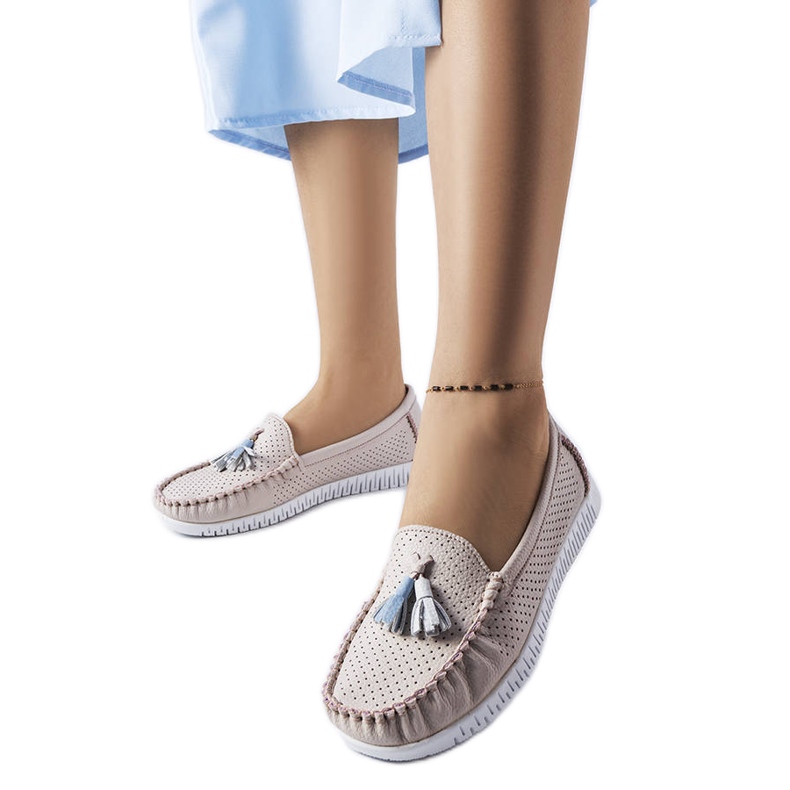 Mocasini Maryville din piele roz