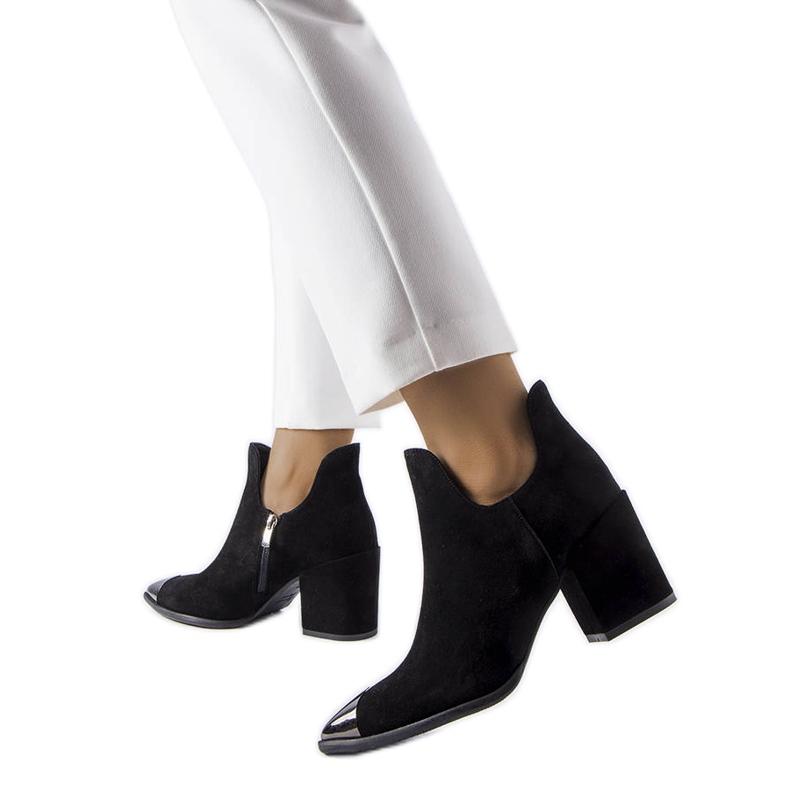 Cizme Karino din piele neagra negru