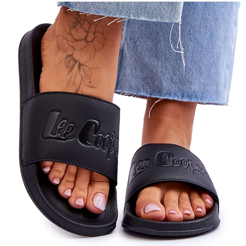 Papuci Lee Cooper LCW-23-42-1732 pentru femei, negri negru