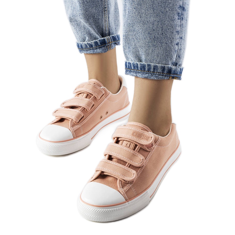 Tenisi roz cu velcro Big Star LL274A200