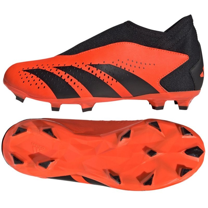 Pantofi de fotbal Adidas Predator Accuracy.3 Fg Ll Jr GW4607 portocale portocale si rosii Pantofi de fotbal Adidas Predator Accuracy.3 Fg Ll Jr GW4607 portocale portocale si rosii