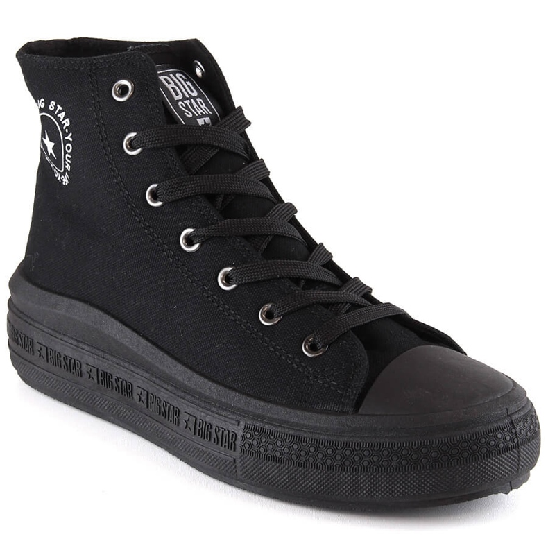 Botine de dama pe platforma neagra Big Star LL274A182 negru Botine de dama pe platforma neagra Big Star LL274A182 negru
