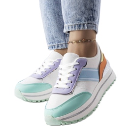 Adidasi verzi cu inserții cu sclipici de la Lang verde Adidasi verzi cu inserții cu sclipici de la Lang verde