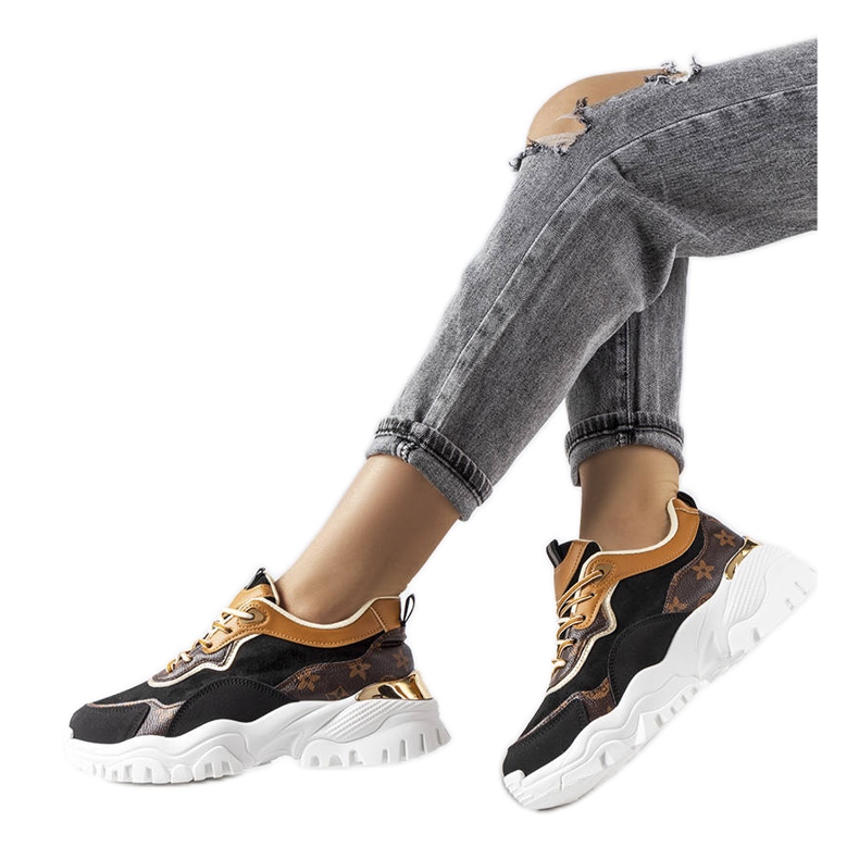 Tenisi negri pe talpa neregulata de la Alta negru Tenisi negri pe talpa neregulata de la Alta negru