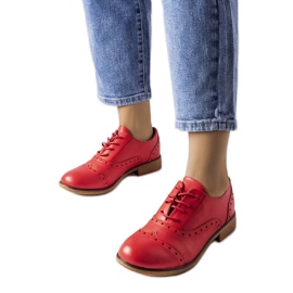 Brogues bej LS5379 Taupe roșu