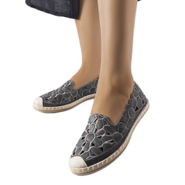 Espadrile gri ajurate de la Lamarre