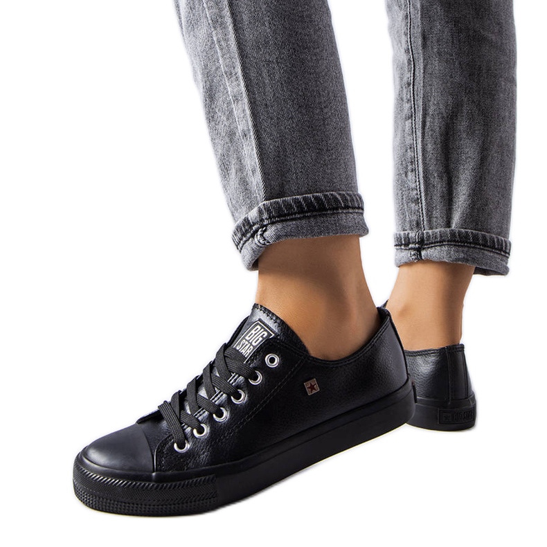 Adidasi Big Star V274871 negri din piele ecologica negru