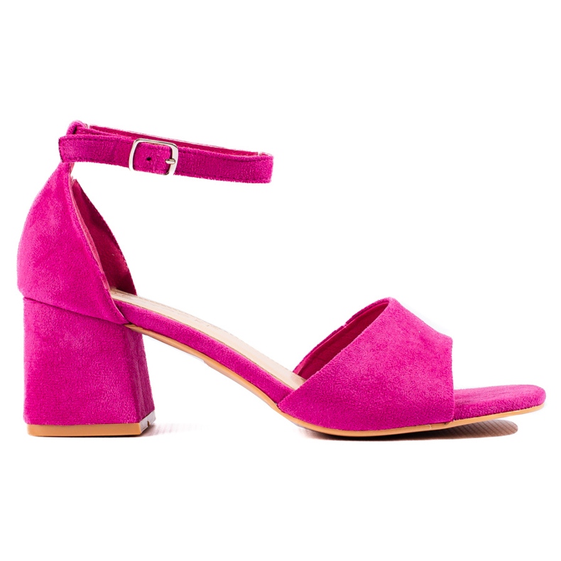 W. Potocki Sandale de damă din piele intoarsa pe un stâlp roz W. Potocki Sandale de damă din piele intoarsa pe un stâlp roz