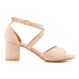 W. Potocki Sandale de piele intoarsa bej de la Potocki W. Potocki Sandale de piele intoarsa bej de la Potocki