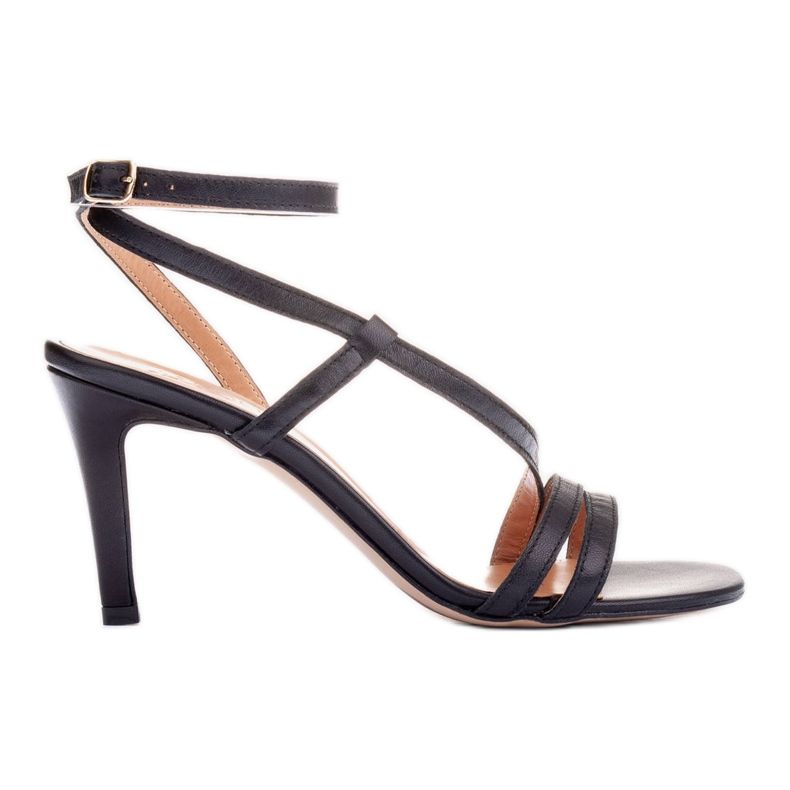 Marco Shoes Sandale pe toc înalt negru