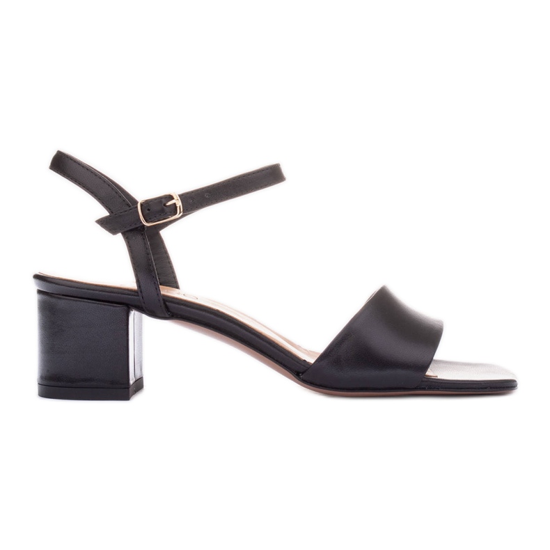 Marco Shoes Sandale cu toc midi negru