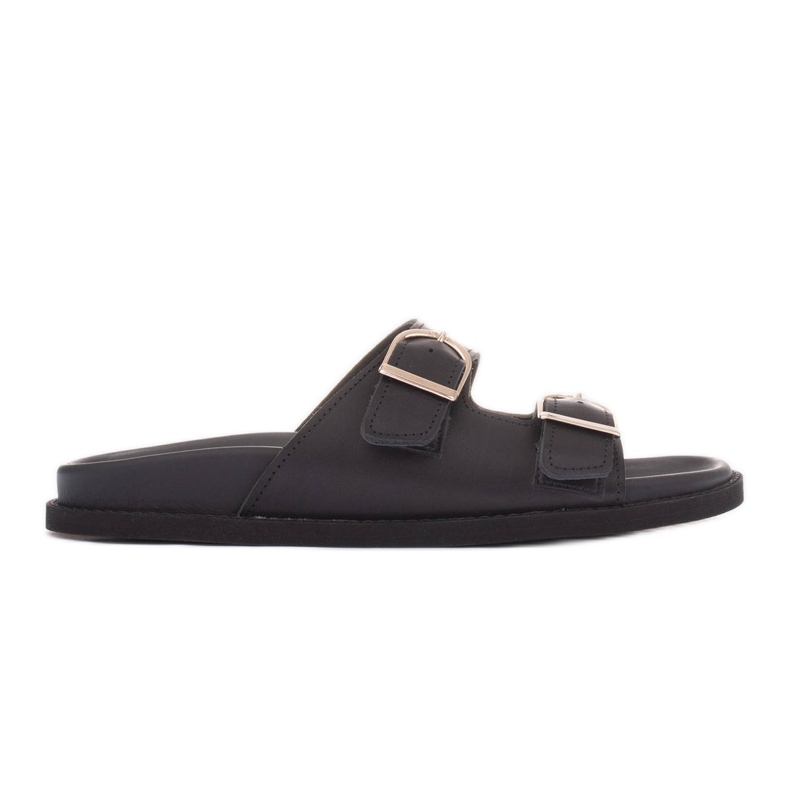 Marco Shoes Papuci cu catarame negru Marco Shoes Papuci cu catarame negru