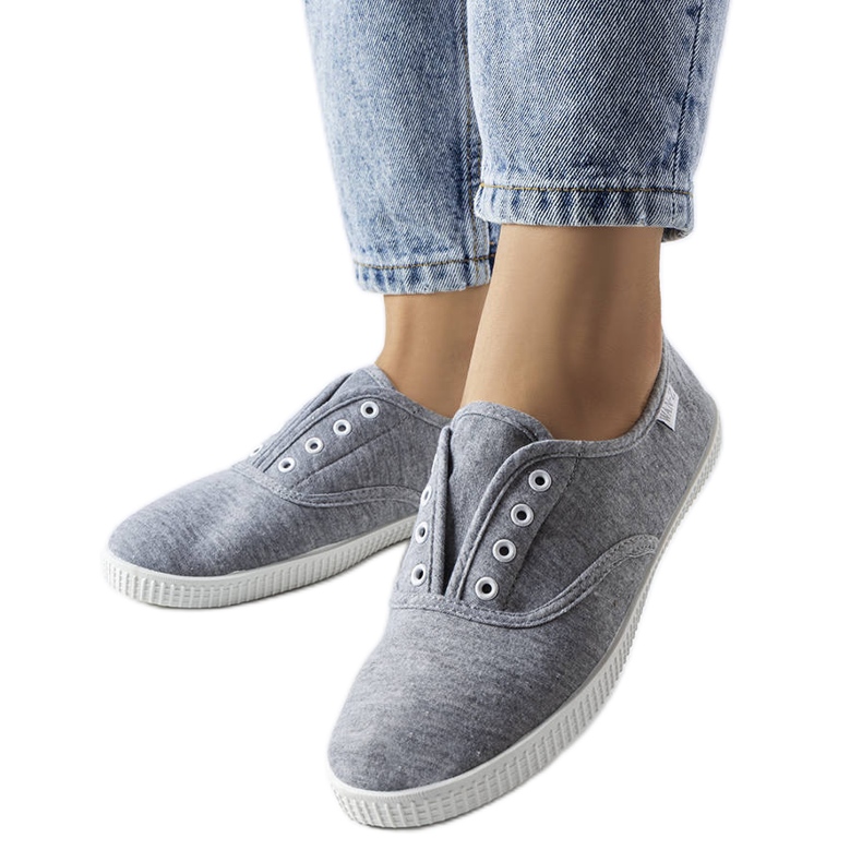 Tenisi slip-on gri de la Florala